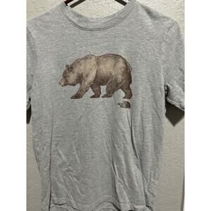 THE NORTH FACE GRIZZLY BEAR Outdoor Wildlife Hike Camp Off White beige Shirt M